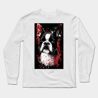 Boston Terrier Portrait Long Sleeve T-Shirt